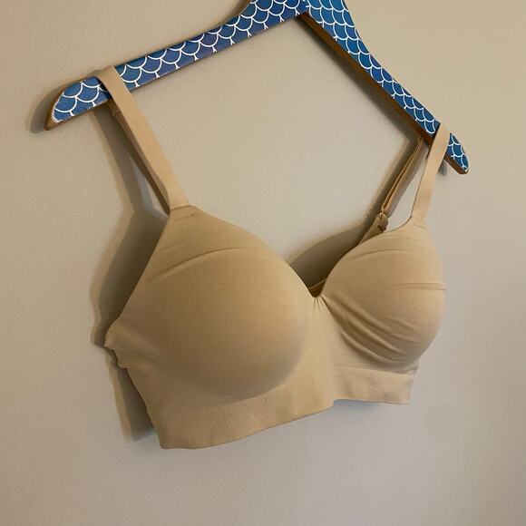 Truekind Supportive Comfort Wireless Shaping Bra Beige Size Large - Picture 3 of 9